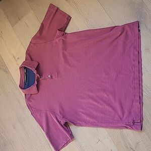 Bobby Jones Polo Shirt Men's sz XL Purple/Pink Striped Golf Polo Collared Shirt